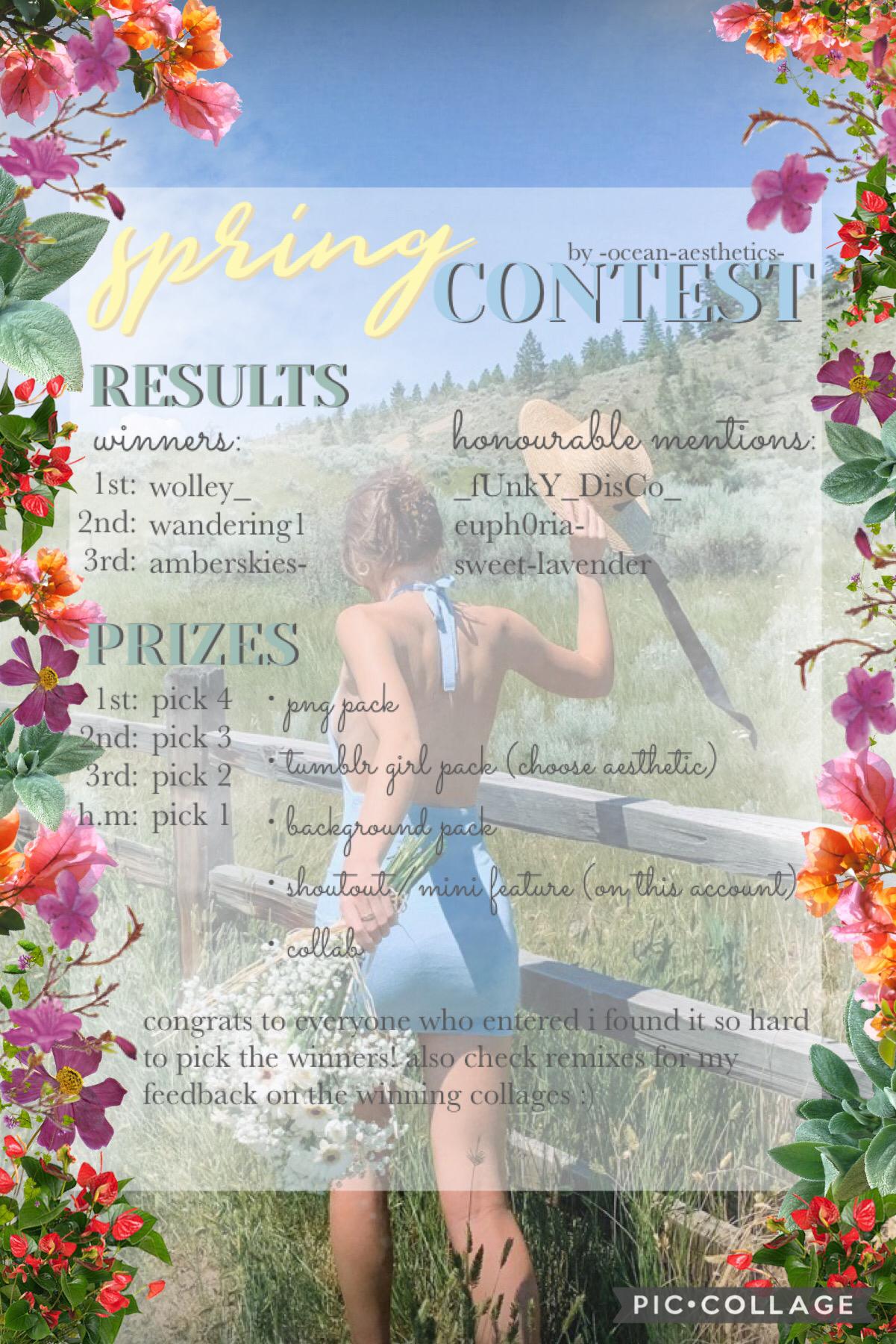 🌱-27/4/2021-🌱
i’m so so sorry this took so long i’ve been suuuper busy🙈but congrats to the winners! please check the remixes to see my feedback on the winning collages. i’ll try get prizes to you soon but collabs might be next month.