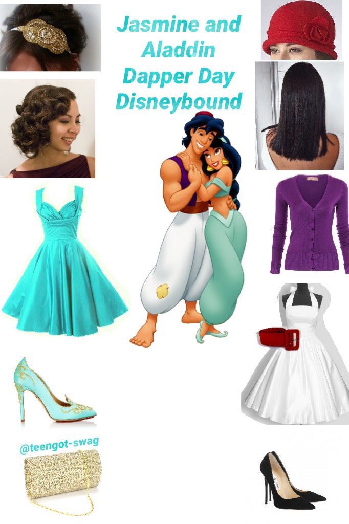 Jasmine and Aladdin Dapper Day Disneybound