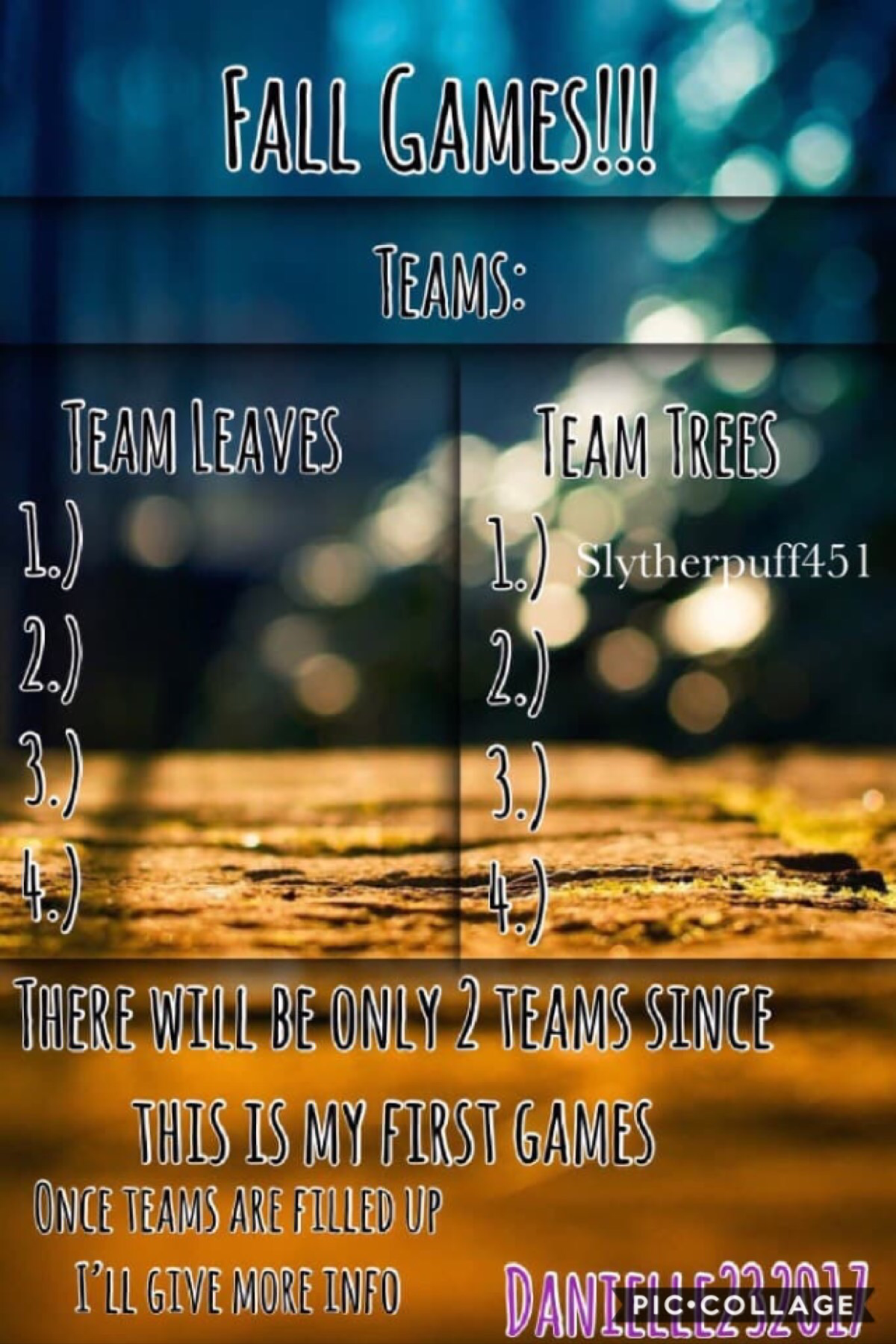 Tap for my info!!!
Please join if y’all want to!!!
4 places left for Team Leaves
And 
3 places left for Team Trees 