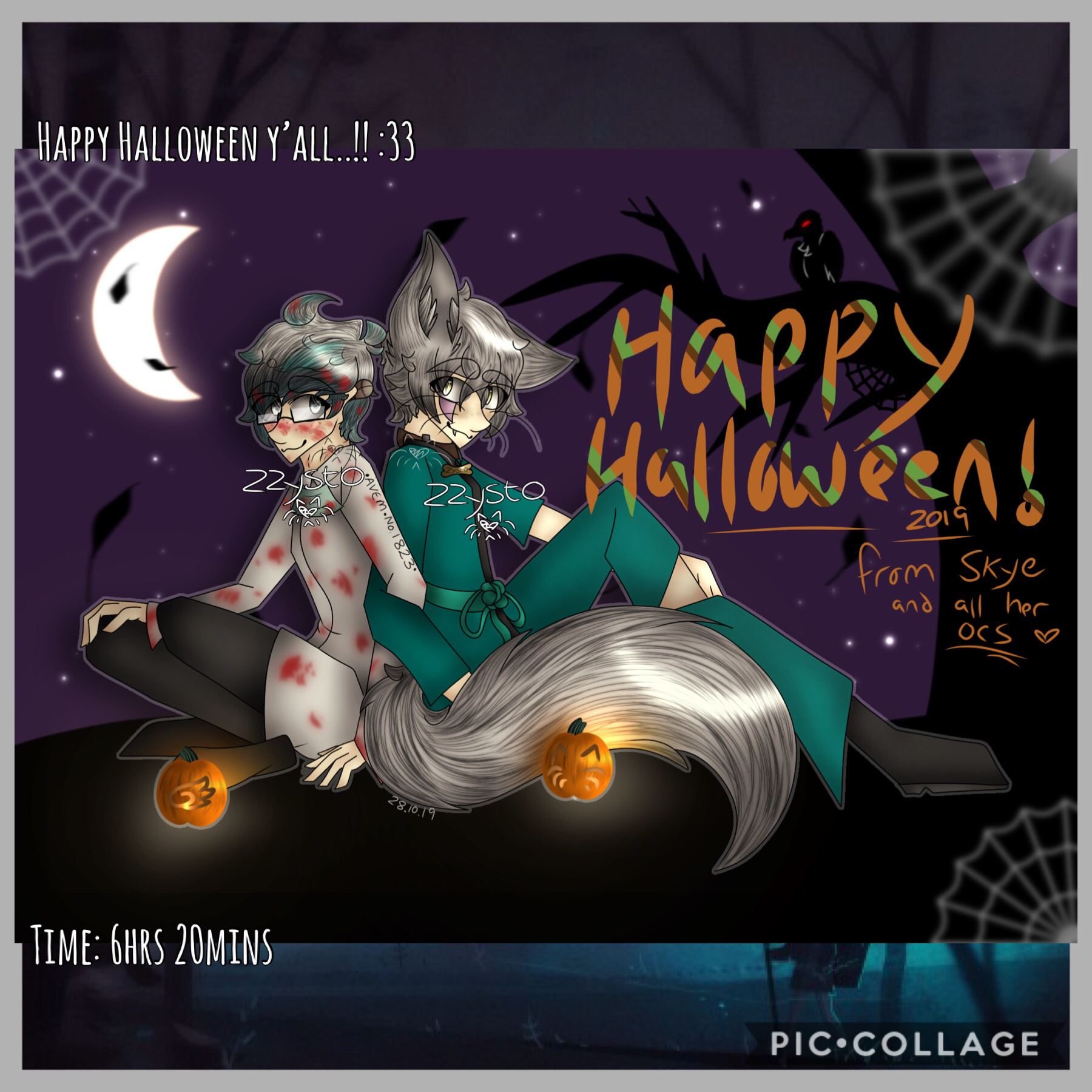 🎃🌌Tap🌌🎃
Happy Halloween..!!
Y’all better be careful when trick-or-treating, with pumpkin candles, sweets, etc ;^;
aA what are you being and/or doing for tonight? :0 I’m going to a sleepover and dressing up as Zysto :00
