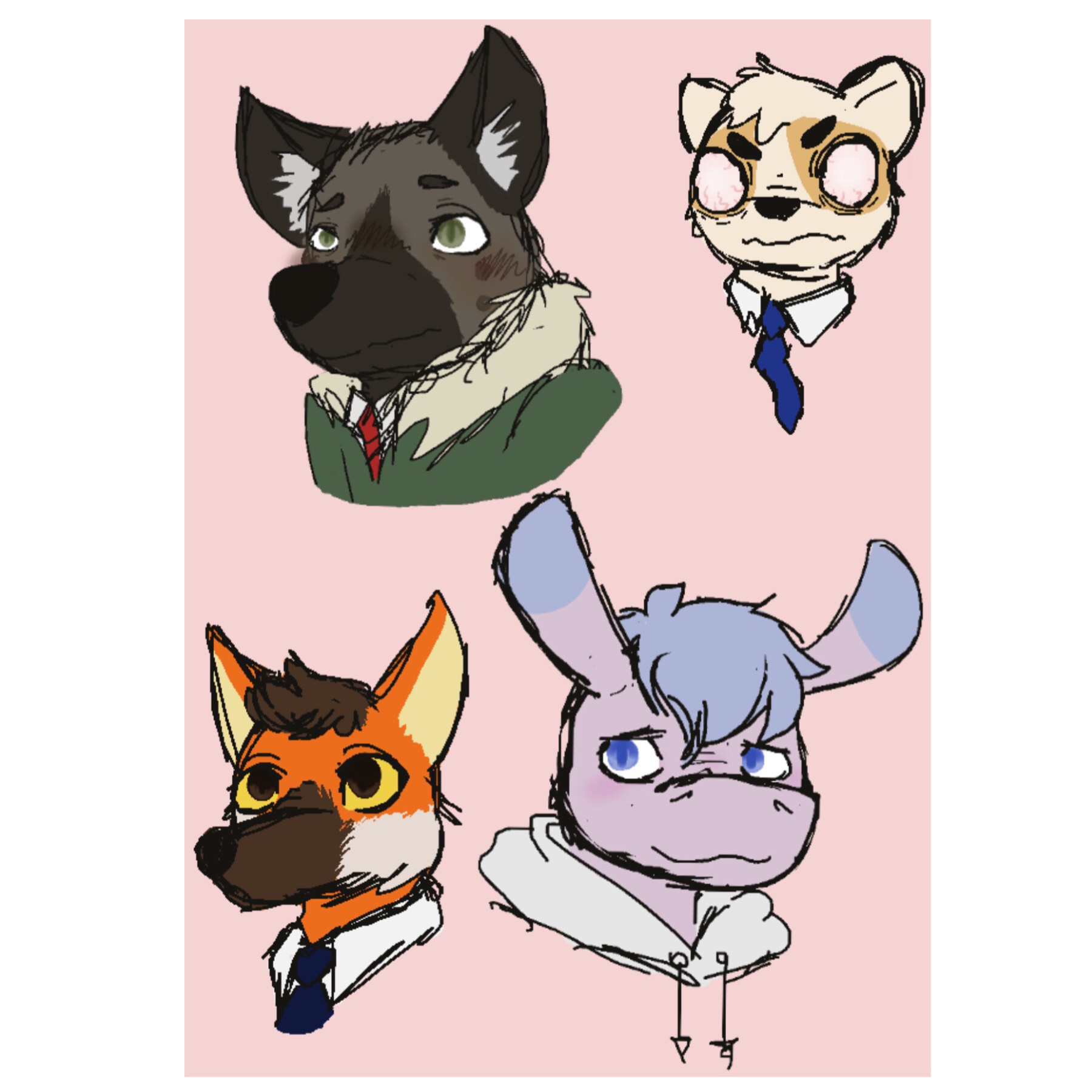 Tap
I watched all of season 2 of Aggretsuko yesterday, so I drew some of the boys UwU. 