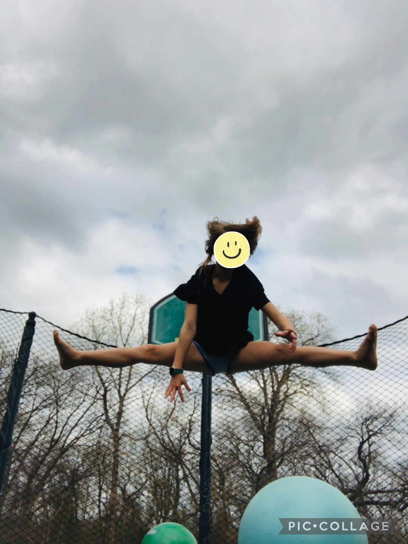 My best friend was jumping and I got a photo of her 