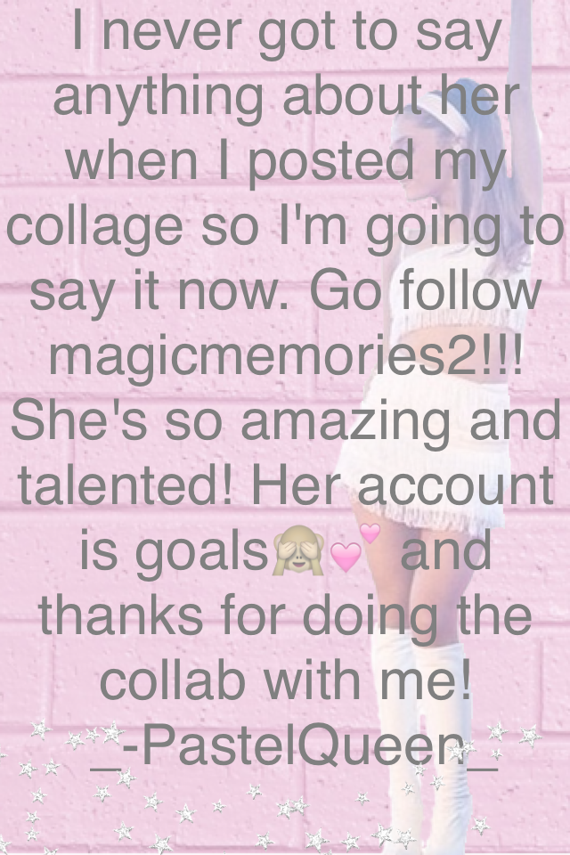 💗Click Here💗

Go follow magicmemories2! Her account is amazing!💕💗😘🌟🙈💁🏻