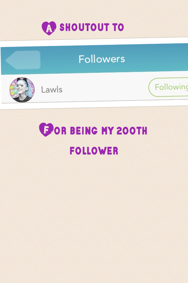 200th follower