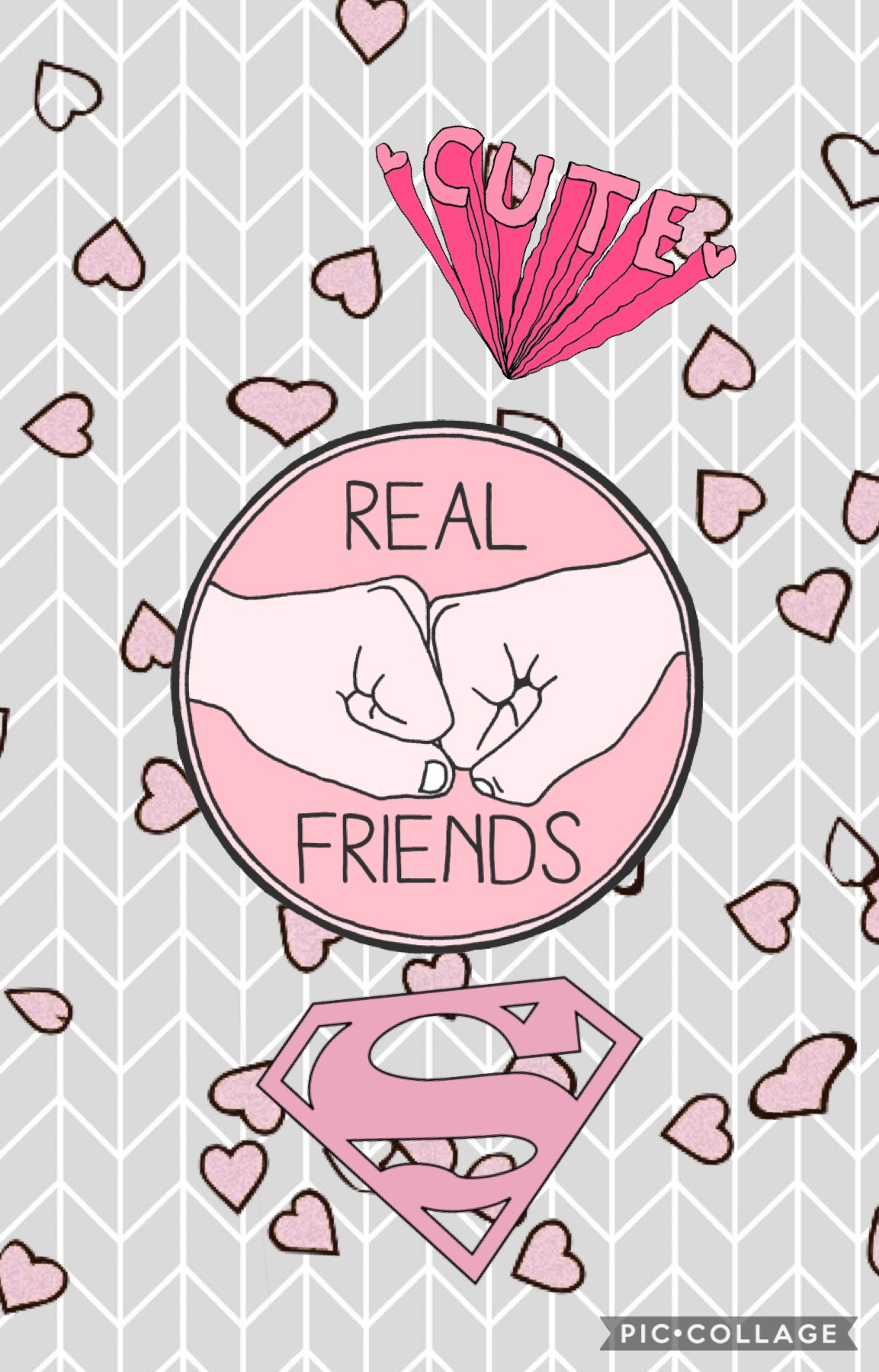Real friends
#real #friends #love heart #superman #cute #grey #pink #white #hands #knuckles 