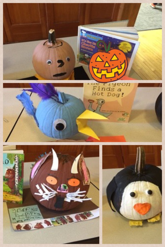 Our Lower School Tutorial classes crafted #literary #pumpkins @EHSSouthport #southportct 
