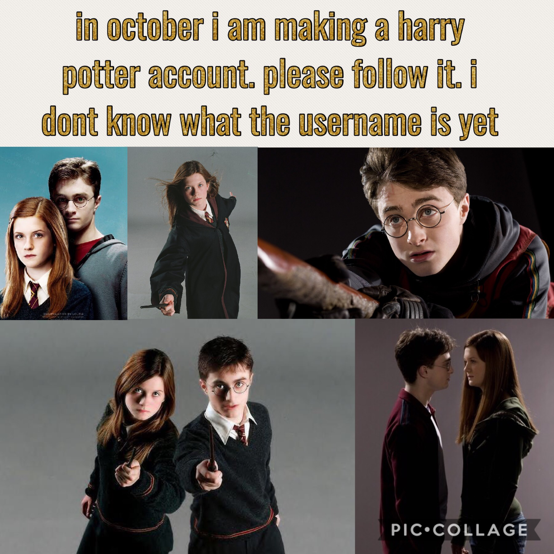Harry potter account coming october