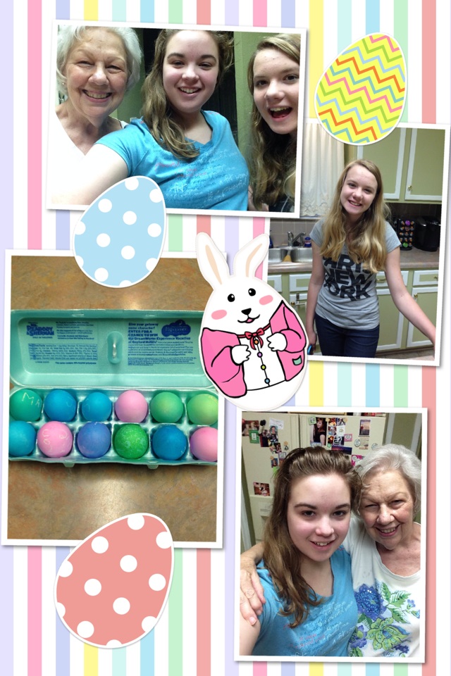 Dying eggs with Mamaw :) #traditions #werock  #nevertooold