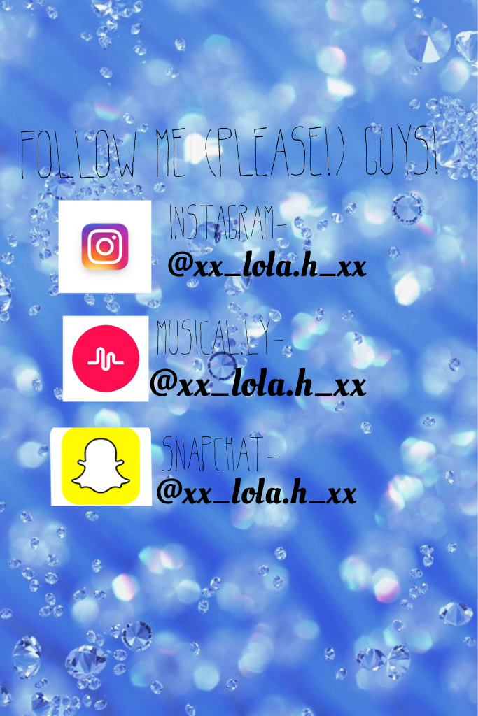 Follow me (please!) guys!