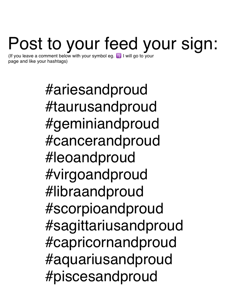 Post to your feed your sign: