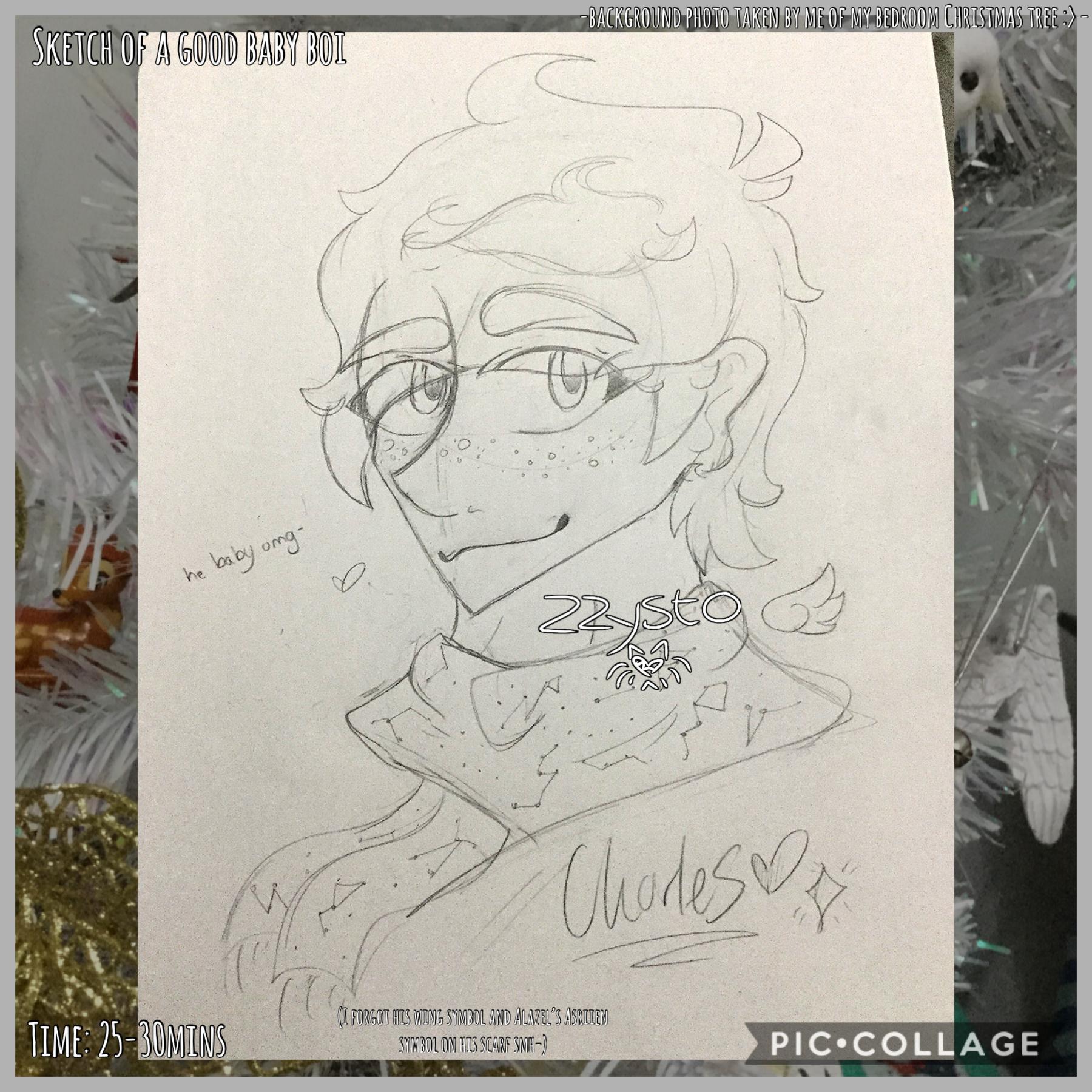 🎄Tap🎄
Merry Christmas Eve y’all!! 
Here’s a sketchy Charles because I haven’t had time or been able to draw anything else Christmassy recently and drawing him just makes me really happy :3
dUdes it’s Christmas Day tomorrow like what the hEcc time has gone
