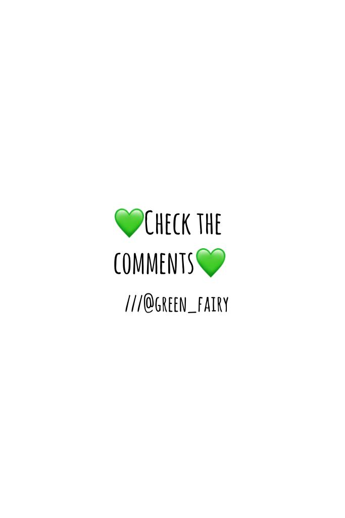 💚Check the comments💚