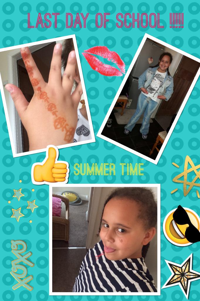 Last day of school !!!! SUMMER HOLIDAYS HERE I COME 😂😎☀️!!! Leavers asemmevly for year 6's 😭😭lol 