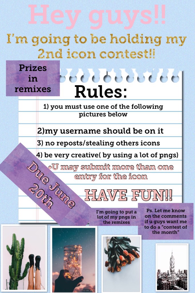 Hey guys!! My 2nd contest! Have fun!!