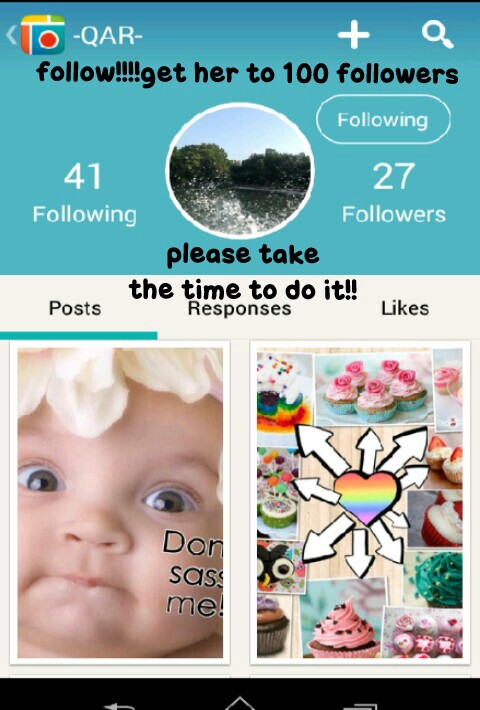 follow!!!!get her to 100 followers




please take 
the time to do it!! 