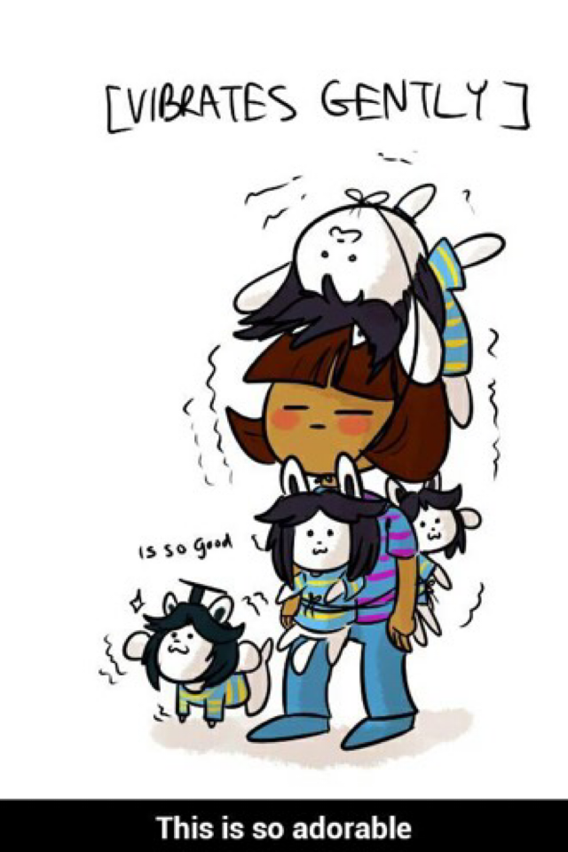 Frisk and Temmies❤️