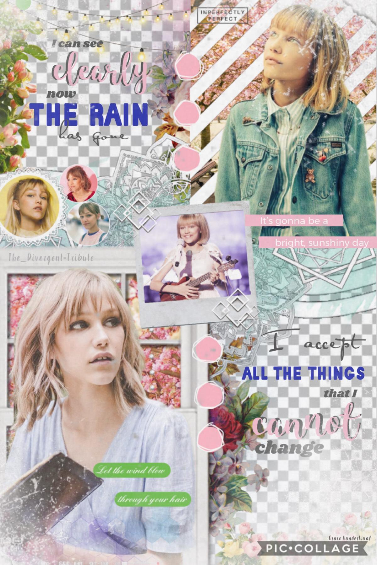 Hey y’all!! This collage was inspired by IBFlippin431 (and hopeful_editor14), and IBF431 helped me! GUYS!!! I am so shocked that this was made by me!! Thank you both!! 
QOTD: Favorite song by Grace VanderWaal??
AOTD: Florets, So Much More Than This, Sick 