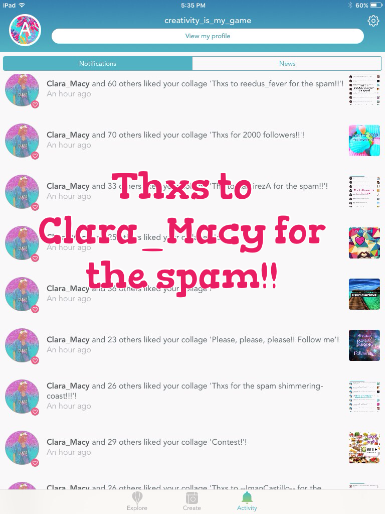 Thxs to Clara_Macy for the spam!!