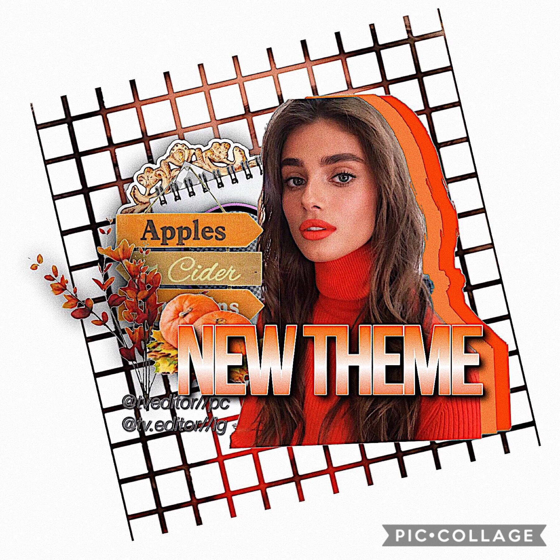 new theme«• I hope you guys like my new fall-ish theme I have made for you guys 🧡🧡» I have already made edits for this theme too!