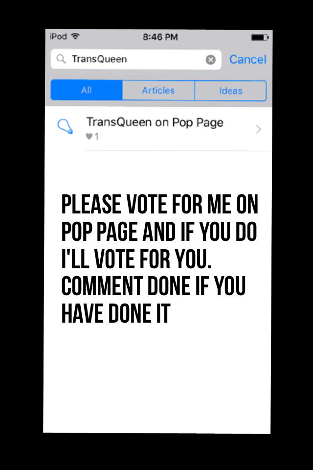 Please vote and I'll vote back
