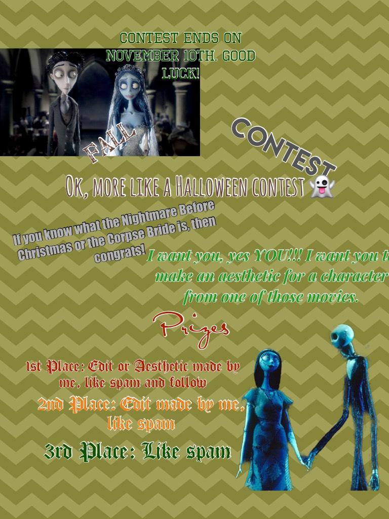 Tap!!! 👻 

Halloween contest! Please join!!!! Ends November 10th. Good luck to y’all!k