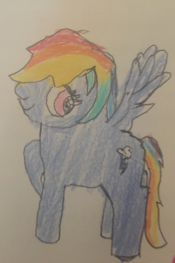 Drawing of rainbow Dash I did. Is it good?