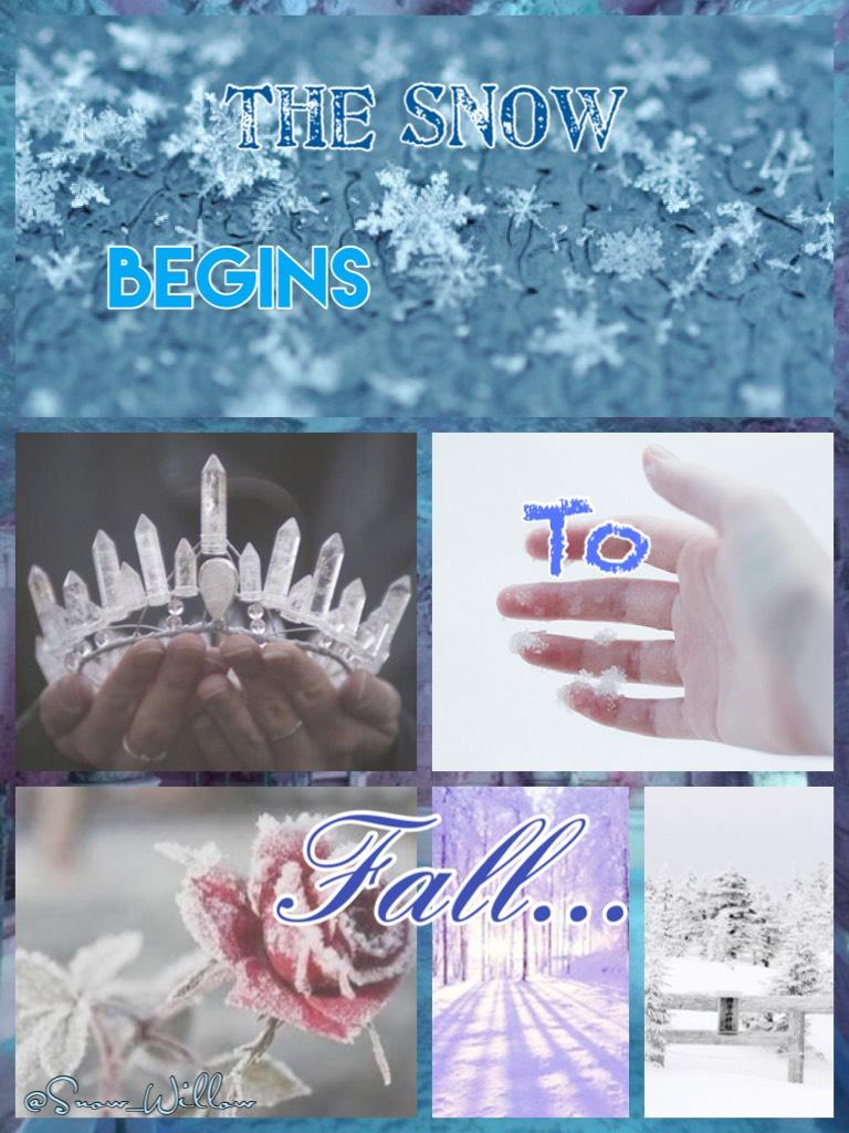 An aesthetic for snow. I used my choir song “The Snow Begins To Fall.”