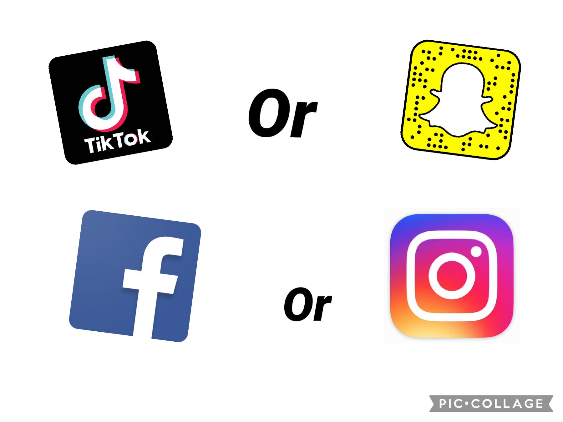 TikTok or Snapchat (tap🦋)
Facebook or Instagram 
