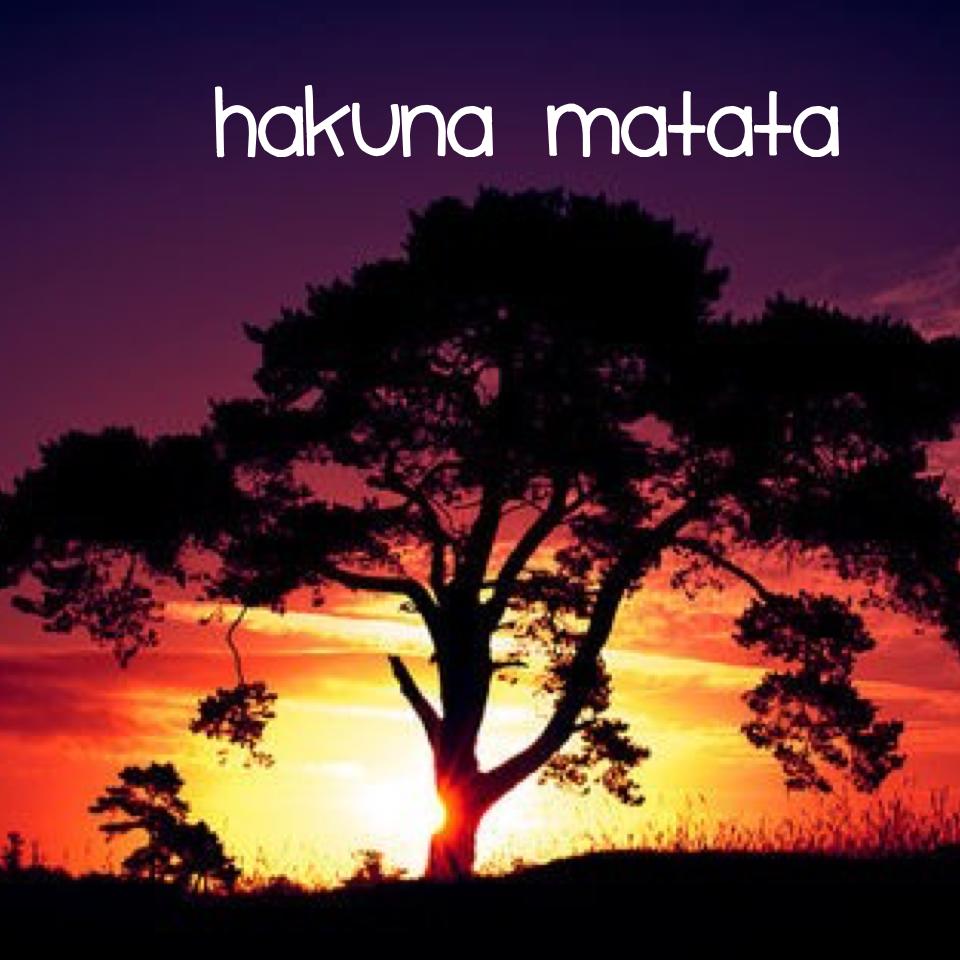 Hakuna Matata!!!
It means no worries for the rest of your days...