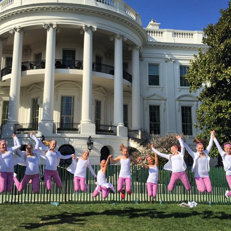 With my gymnastics team at the White House again