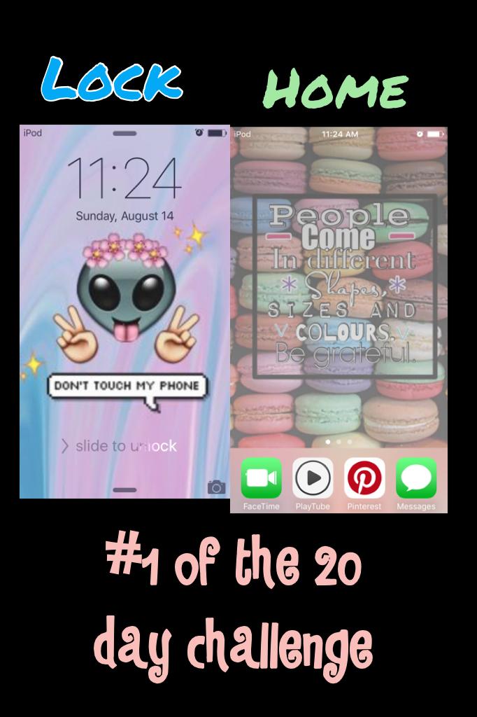 😝CLICK😝 
Do u like my Lock/home screen???
#1 of the 20 day challenge thingy 😂😂
Have a nice day 