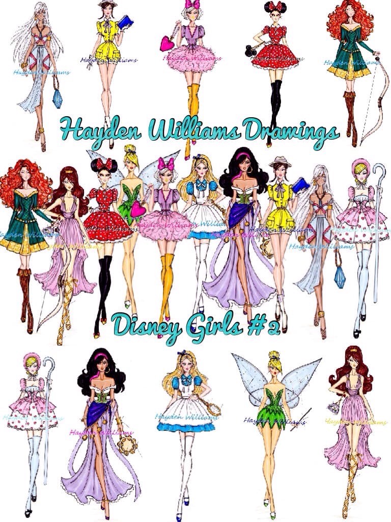 Hayden Williams drawings: Disney girls #2