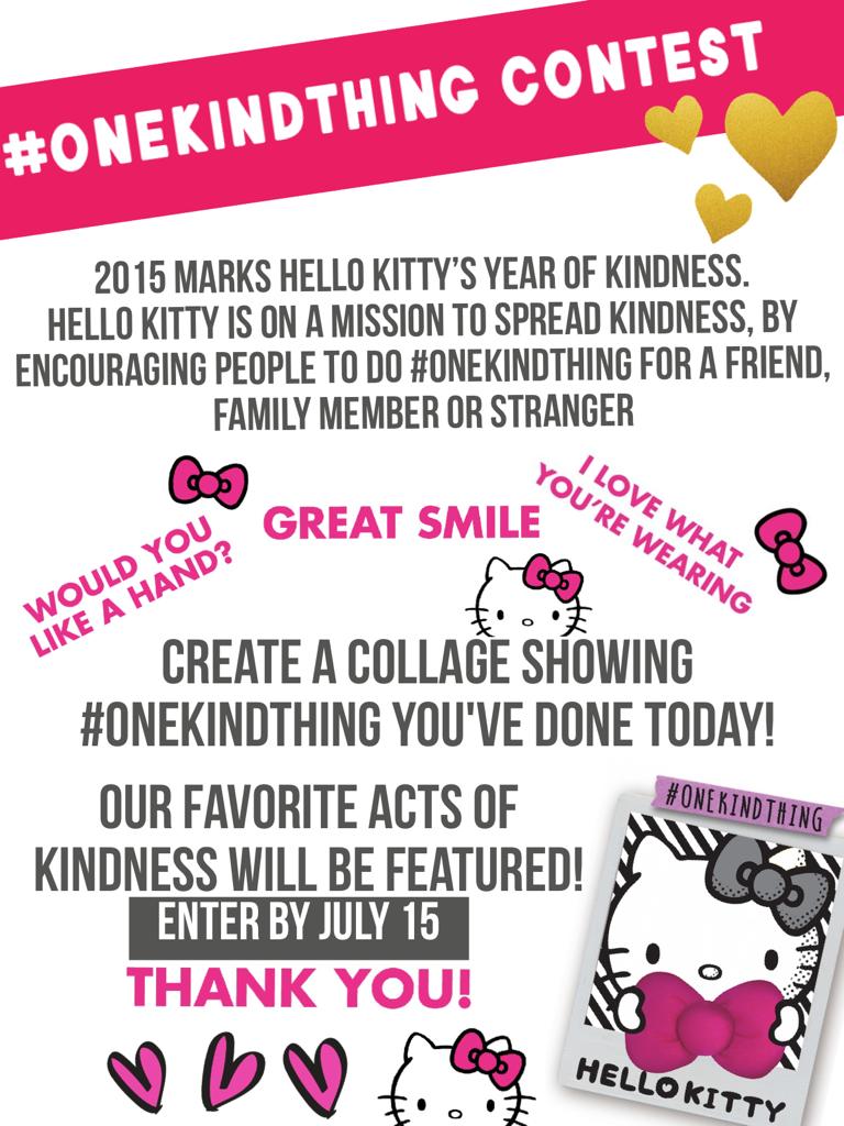 Create a collage showing #OneKindThing you've done today!