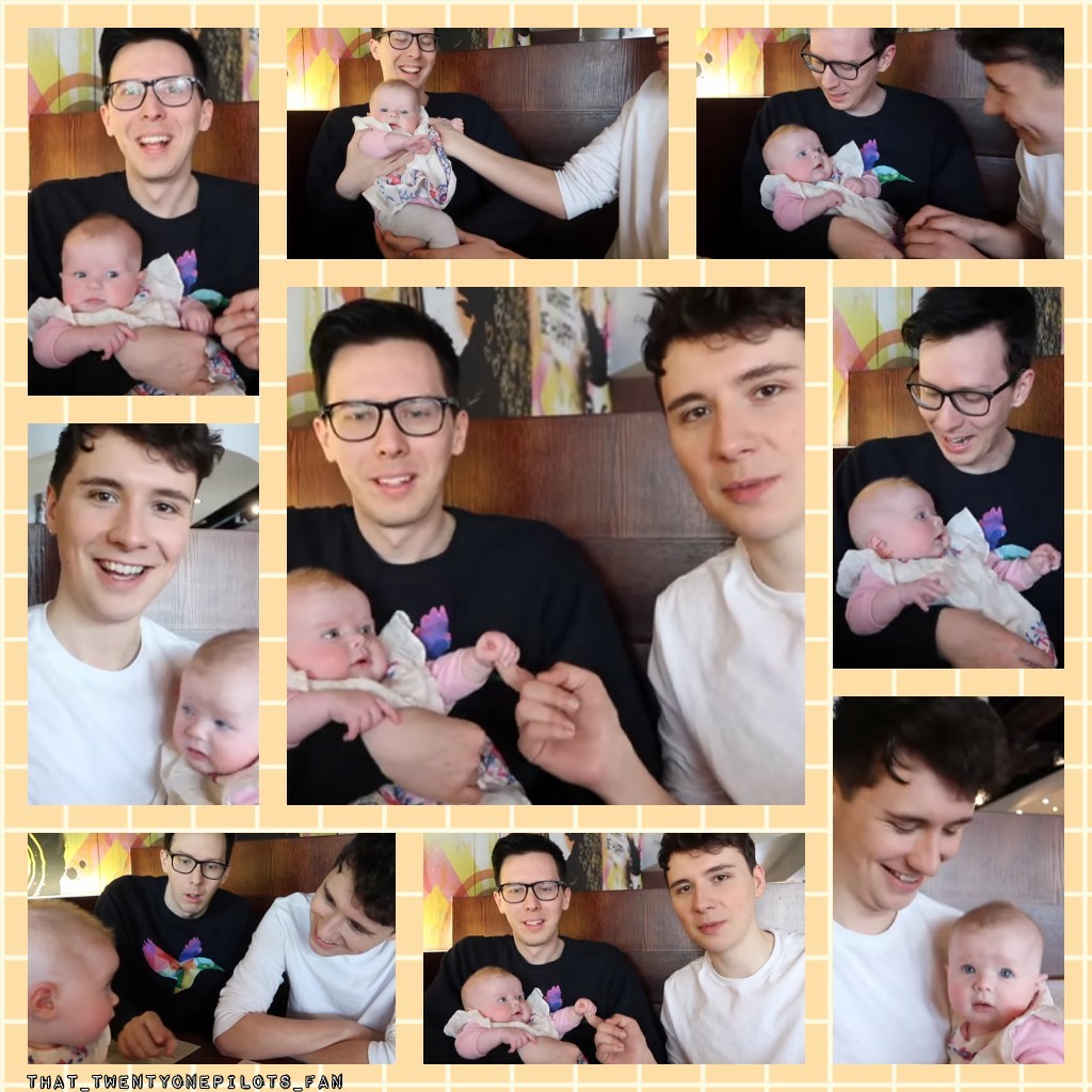 ik its not tøp but heres alil quick collage of Dan and Phil meeting Pearly Girl! 💕