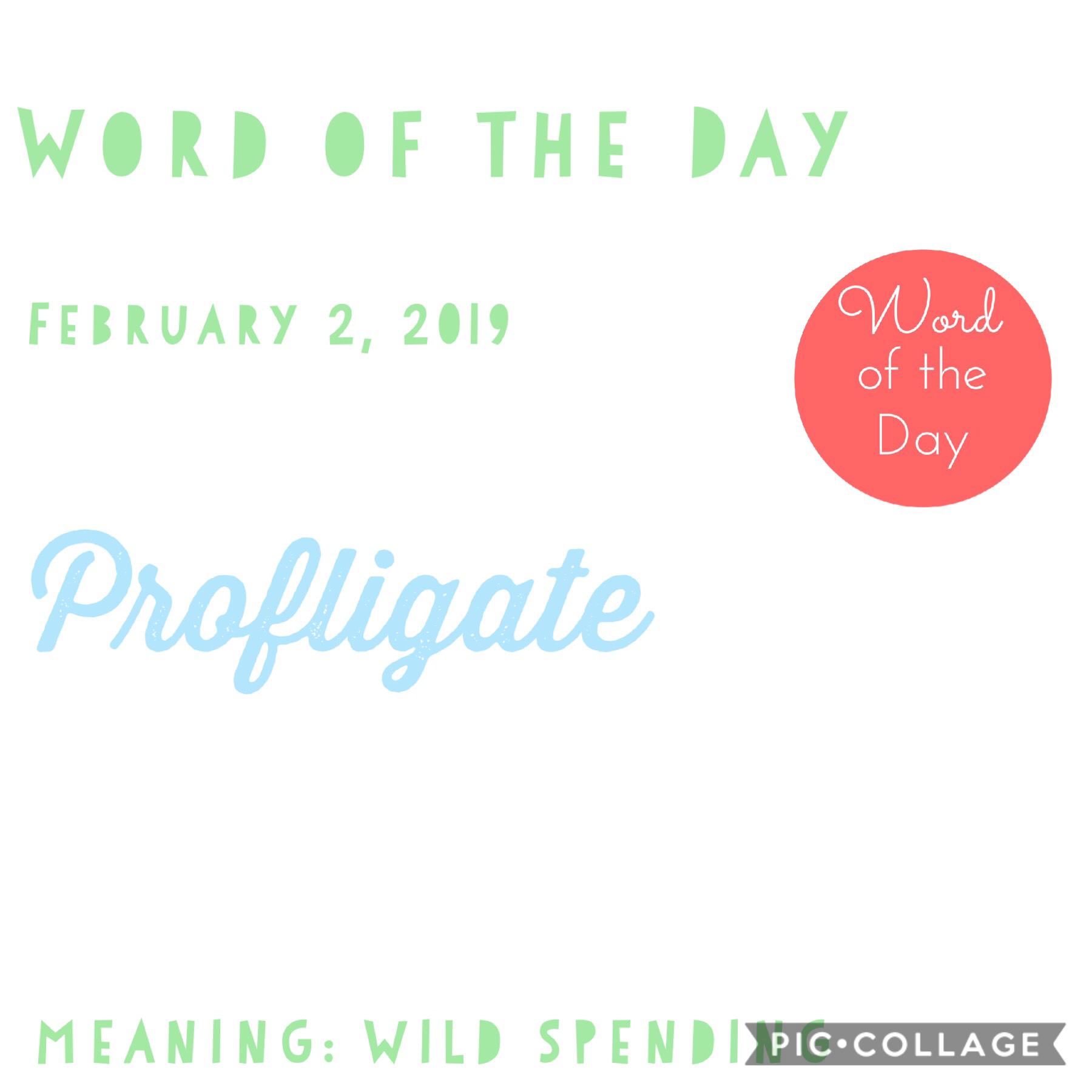 Word of the Day: Profligate!!
