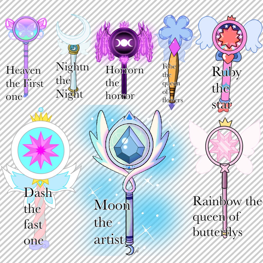 All wands and names of queens of AU’S 