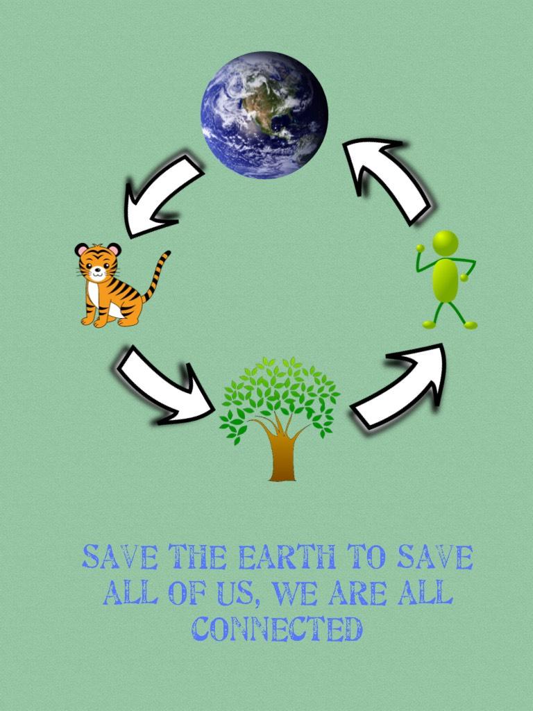 Save the earth to save all of us, we are all connected