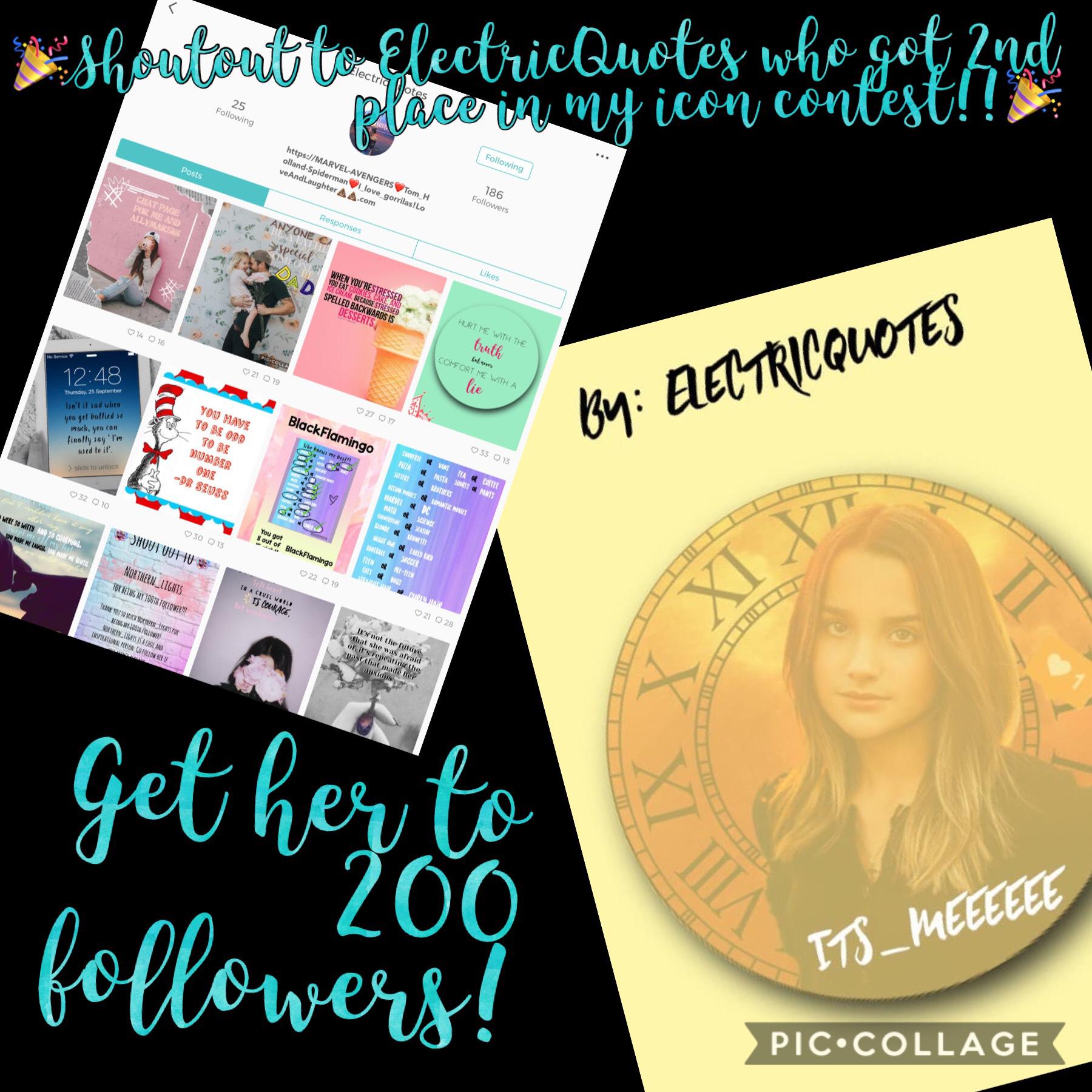🎉tap🎉
Congrats EletricQuotes!! 
Go and get that queen👑 to 200 followers!