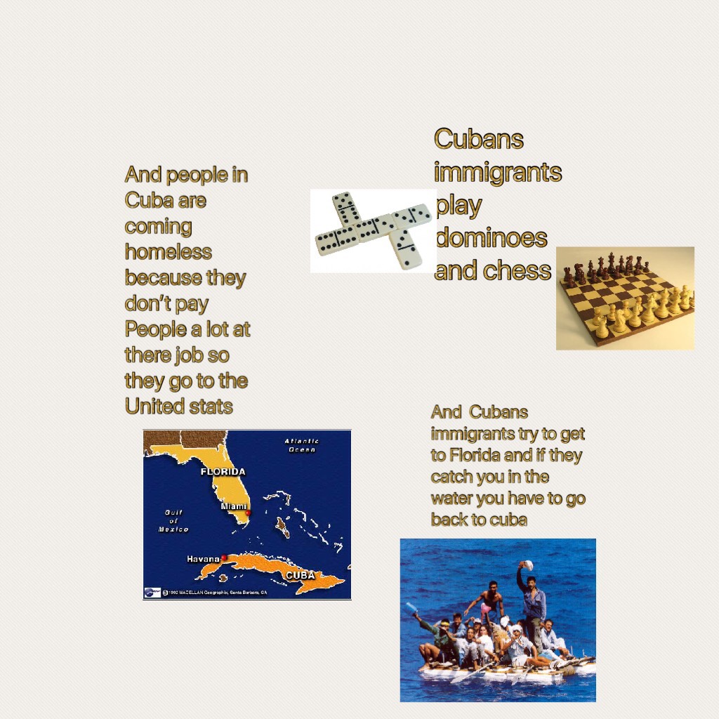 Cubans immigrants play dominoes and chess 
