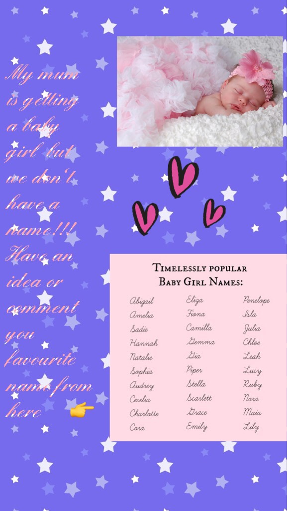 Choose a baby girl name!.....