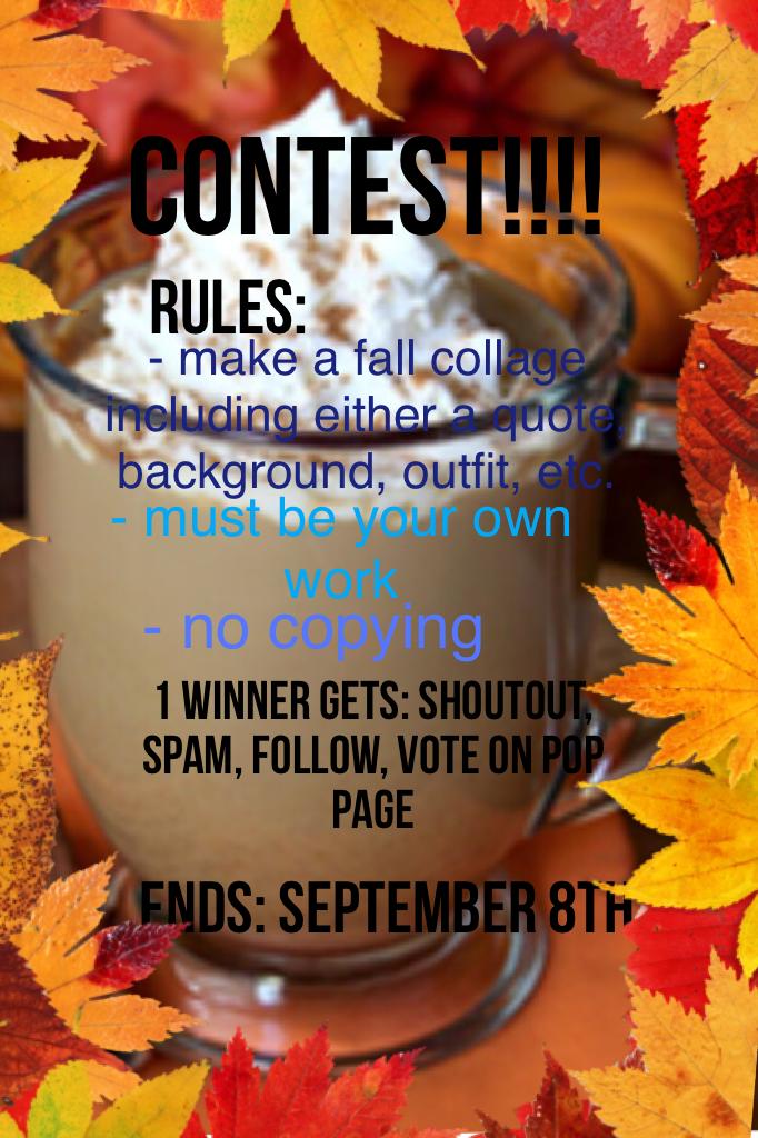 plz enter this contest b4 sept.8th!!!!!!!! 