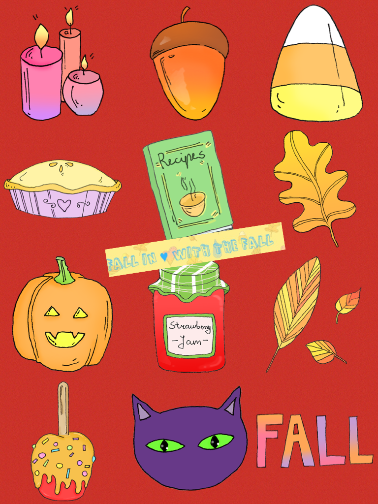 Fall in love with the fall stickers are free