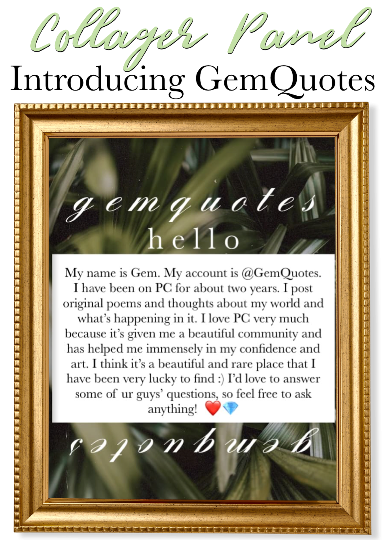 Introducing GemQuotes! Welcome to the Panel!