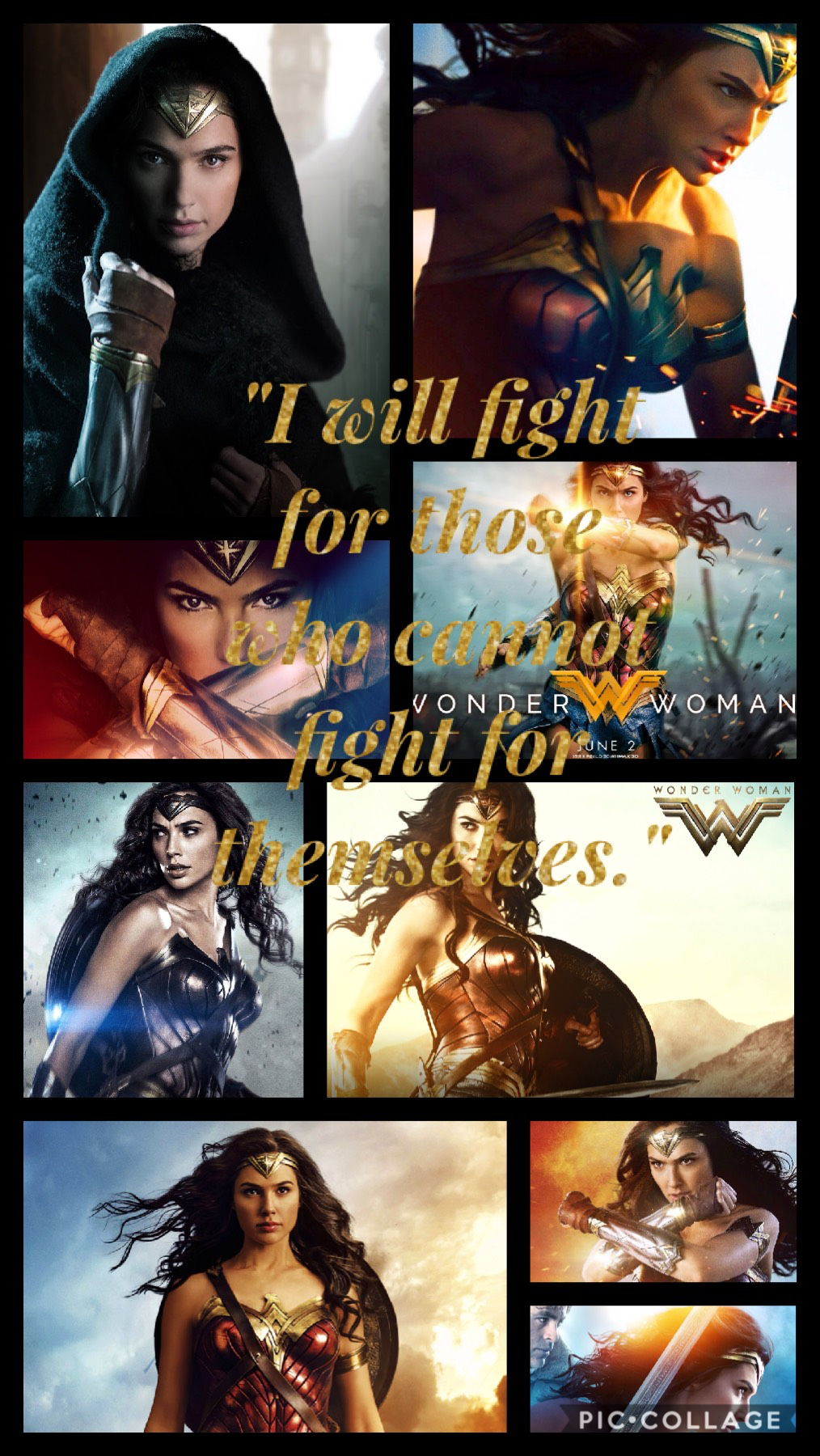 I love Wonder Woman!!! I just watched the movie and came up with the idea for a collage! Hope ya like it!