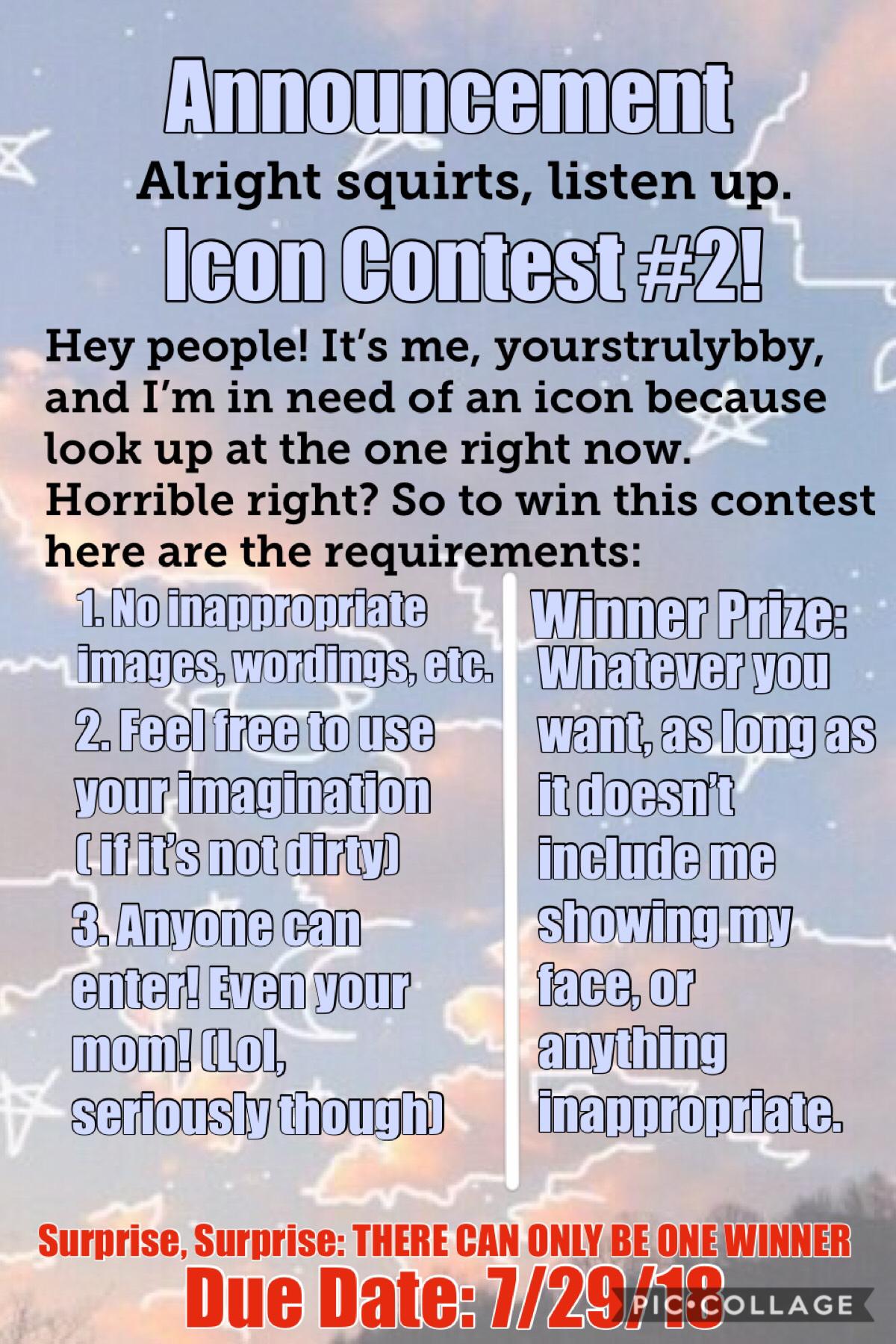 💜Tappity💜
So, here it is for you folks, Icon Contest #2!!! Follow rules and be creative!!! XOXO, yourstrulybby😍
💜7/15/18💜