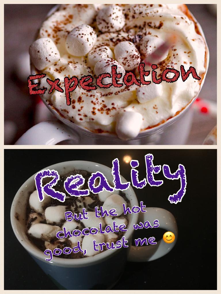 Yes, I took the reality picture myself, and yes, I already drank the hot chocolate 😋 