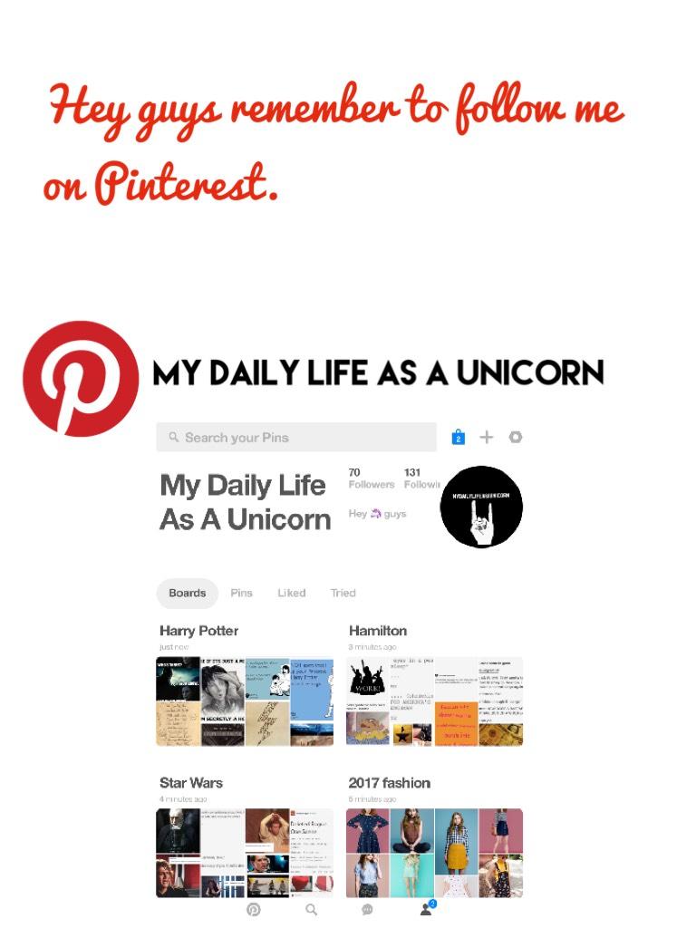 Hey guys remember to follow me on Pinterest I got a lot of awesome videos and photos you can enjoy 😊 