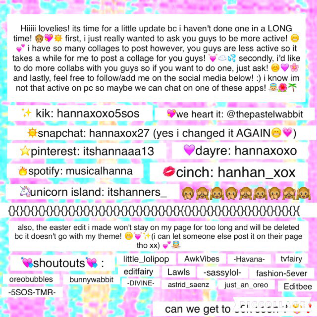 update was needed! 😛💖💦 sorry it's blurry btw 🙊✨ ilyy all :) 