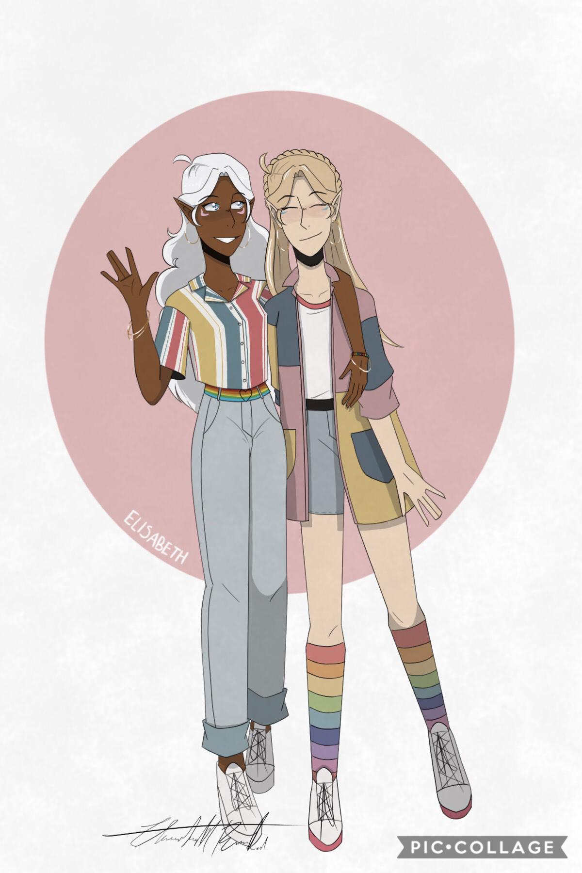 tap tap

so i found some cute outfits while i was look for something (i can't remember what) on pinterest and decided to draw allura and romelle in them