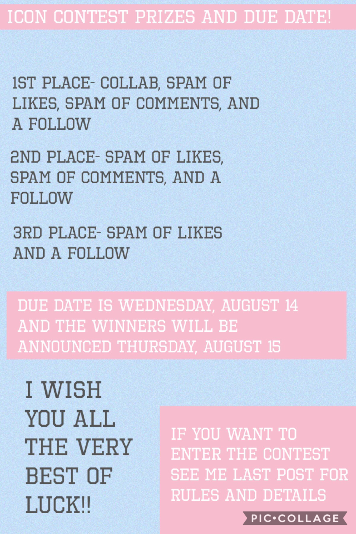 Tap!!
Prizes and due date for my icon contest! Good luck!